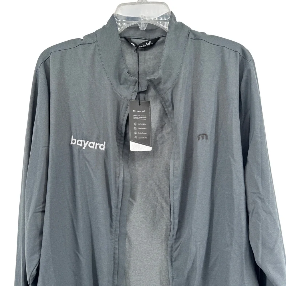 Travis Mathew Surfside Golf Full Zip Jacket Grey XL Wrinkle Resistant Preppy‎